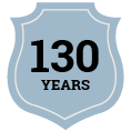 130 years badge
