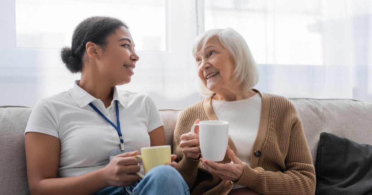 licensed social worker with older woman